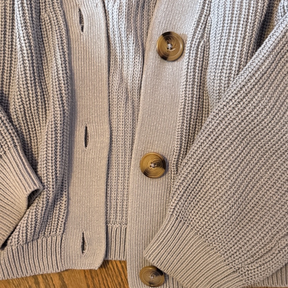 Light blue Button-Up Cardigan - Picture 3 of 4
